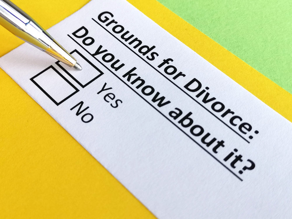 Questionnaire about grounds for divorce